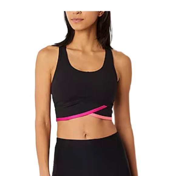 Xersion Women's Black Pink Light Support Longline Sports Bra Size XL XXL - Picture 3 of 13